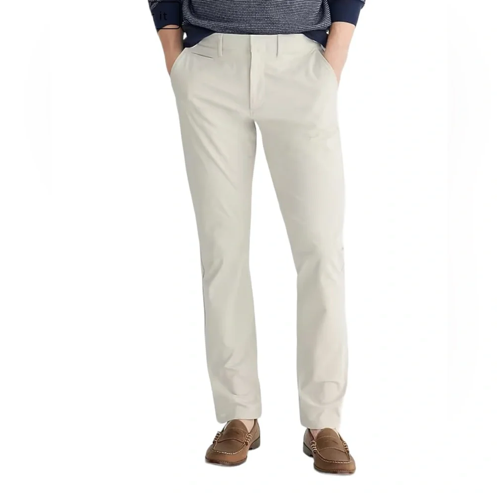 J.Crew 770 Straight-fit tech pant in stone (35x32)